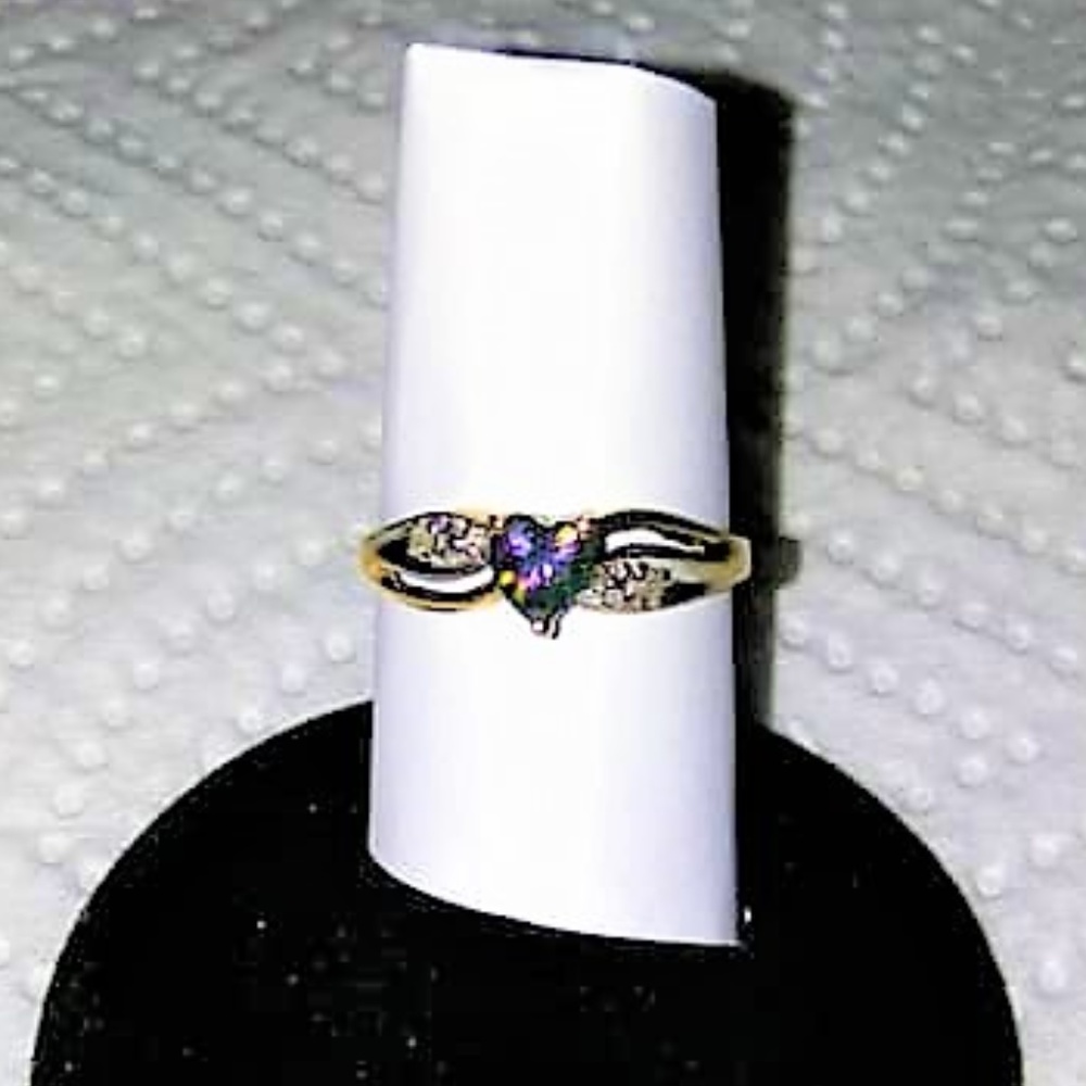 mystic topaz heart ring